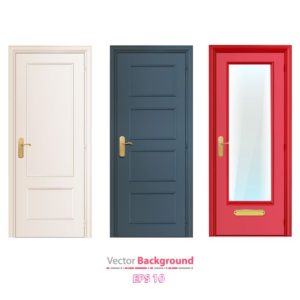 17330501 - collection doors isolated on white vector design